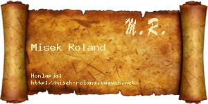 Misek Roland névjegykártya